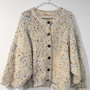 Misha And Puff Speckled Cream Cardigan